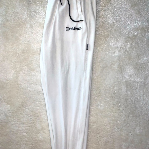 Velour Native Language white joggers. RARE - Picture 2 of 3